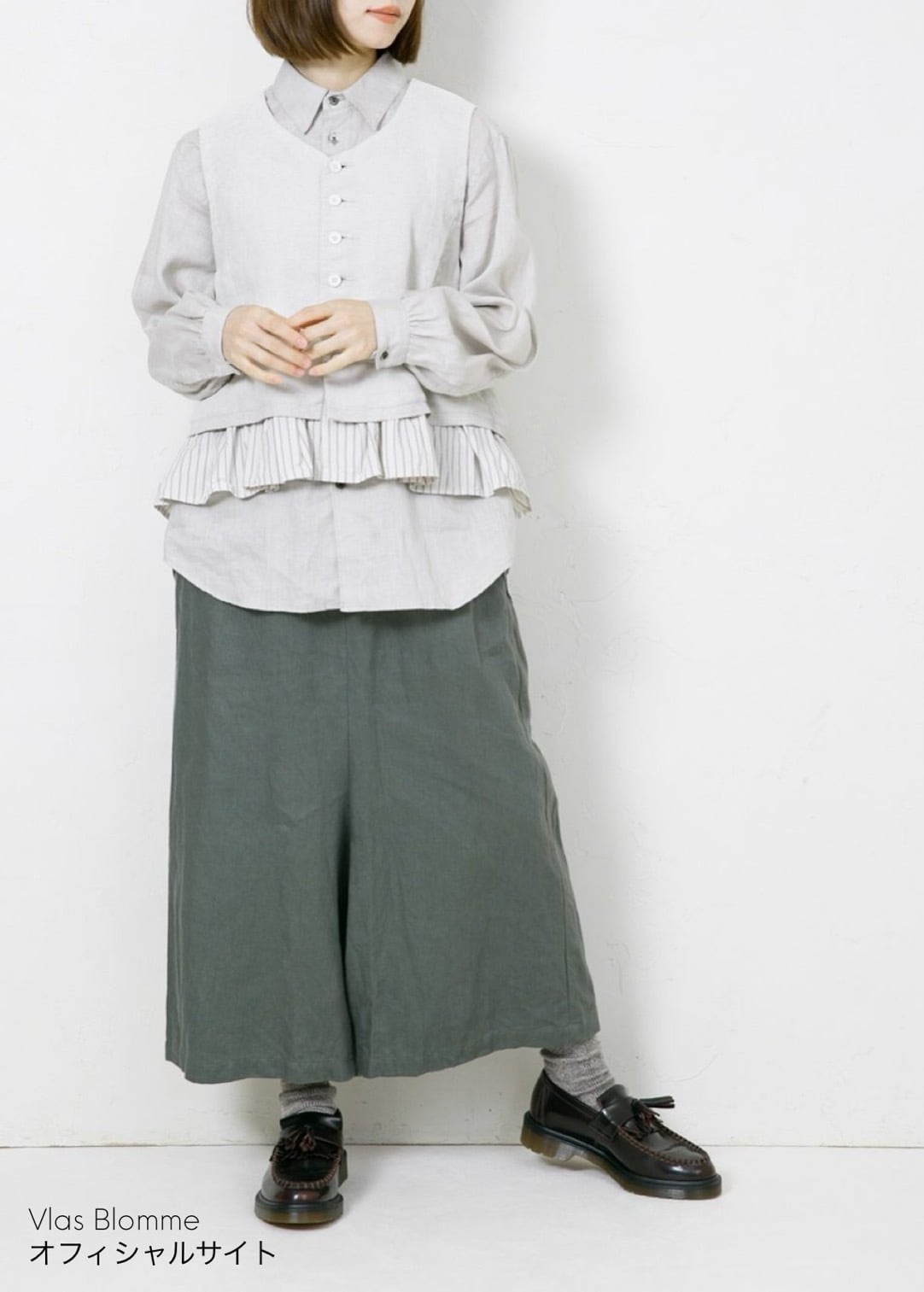 vlasblomme ヴラスブラム リネンキュロットパンツ vlasblomme ヴラスブラム リネンキュロットパンツ（Vlas blomme