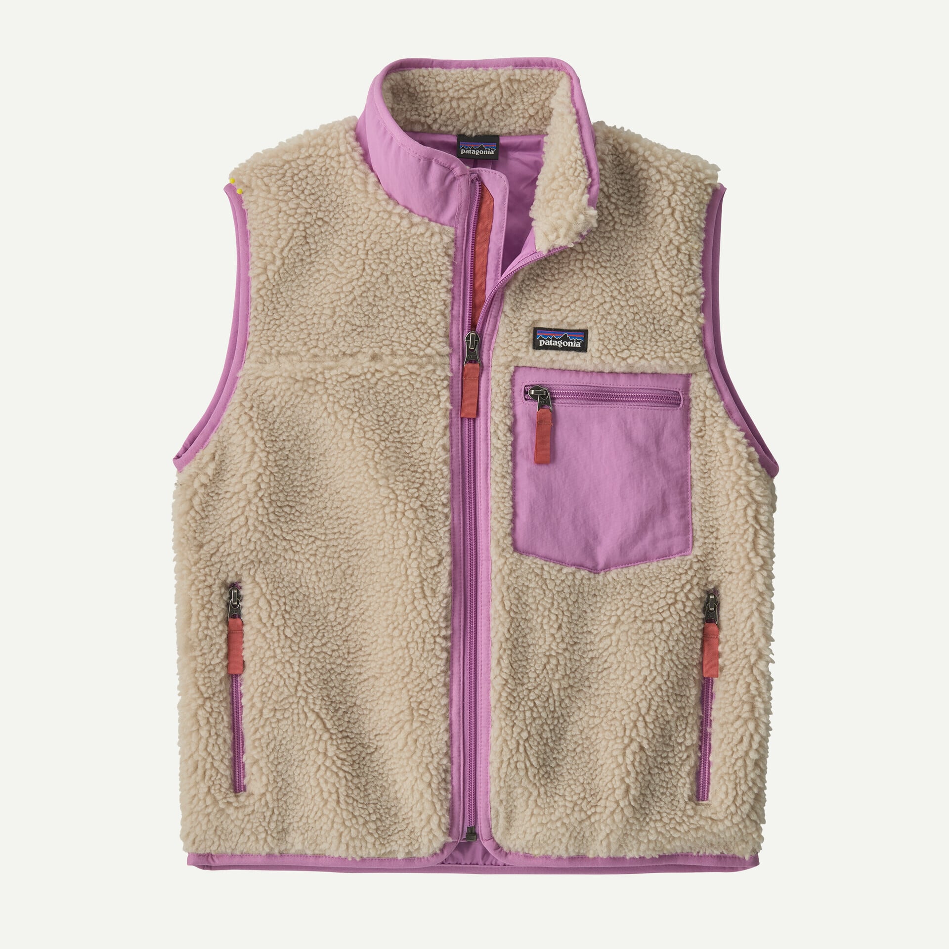 パタゴニア キッズ・レトロX・ベスト (カラー Natural w/Brisk Purple