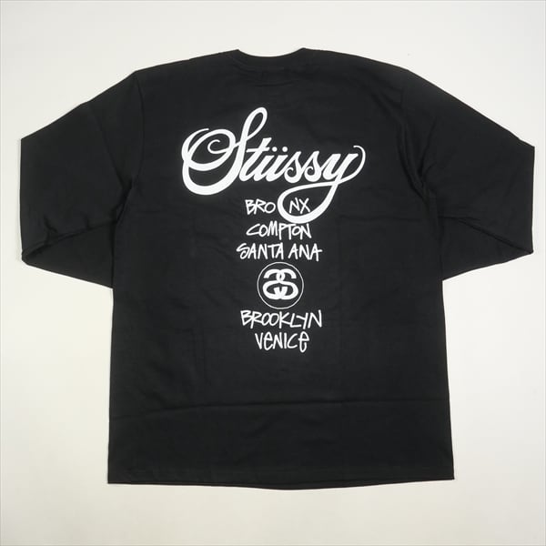Size【M】 STUSSY ステューシー 24SS WORLD TOUR LS TEE Black Size【M】 STUSSY ステューシー 24SS WORLD TOUR LS TEE Black