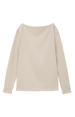 CLANE クラネ　ARRANGE BOAT NECK TOPS BEIGE