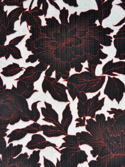 【受注商品】Rumi Rockきもの「黒牡丹」 赤黒　[A590]