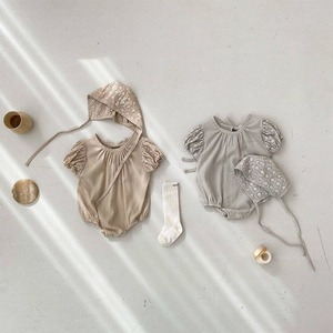 【夏作】レースボンネットロンパース