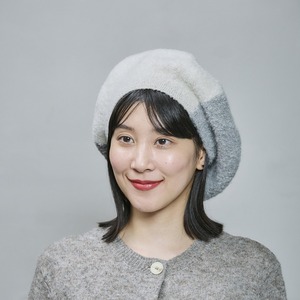 【2026AW】配色ループニットベレー｜ベージュ／グレイ／グリーン　　Contrast Loop Knit Beret