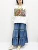 Old Indigo Tiered Skirt