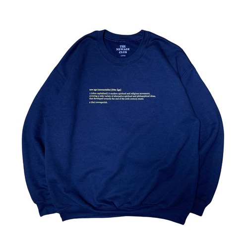 NEWAGE CLUB / DICTIONARY SWEATSHIRT -NAVY-