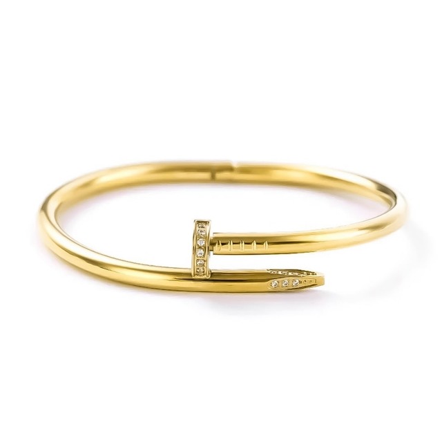 zirconia nail bangle［gold］#b03