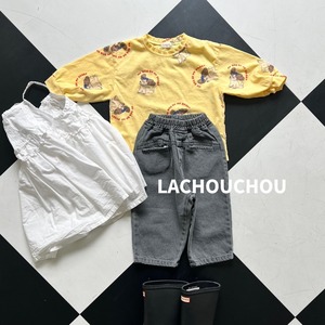 【LA CHOUCHOU】オーマイドギー！ ロンT イエロー90〜110cm  240428