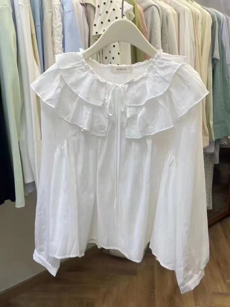 ビッグフリル襟　ブラウス　AJ22085-B255