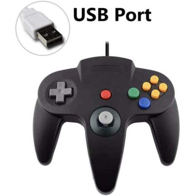 iFormosa N64 Windows Mac OS パソコン 用 ゲームコントローラー 黒 IF-N64USB-BK