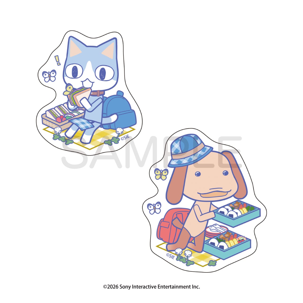 どこでもいっしょ ピクニックでもいっしょ ダイカットステッカー <ソラ
