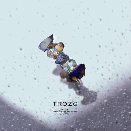 【002 HAMON Collection】 Integration Ring サファイア × オパール × アクアマリン 鉱物原石 リング 天然石 アクセサリー (No.2555)