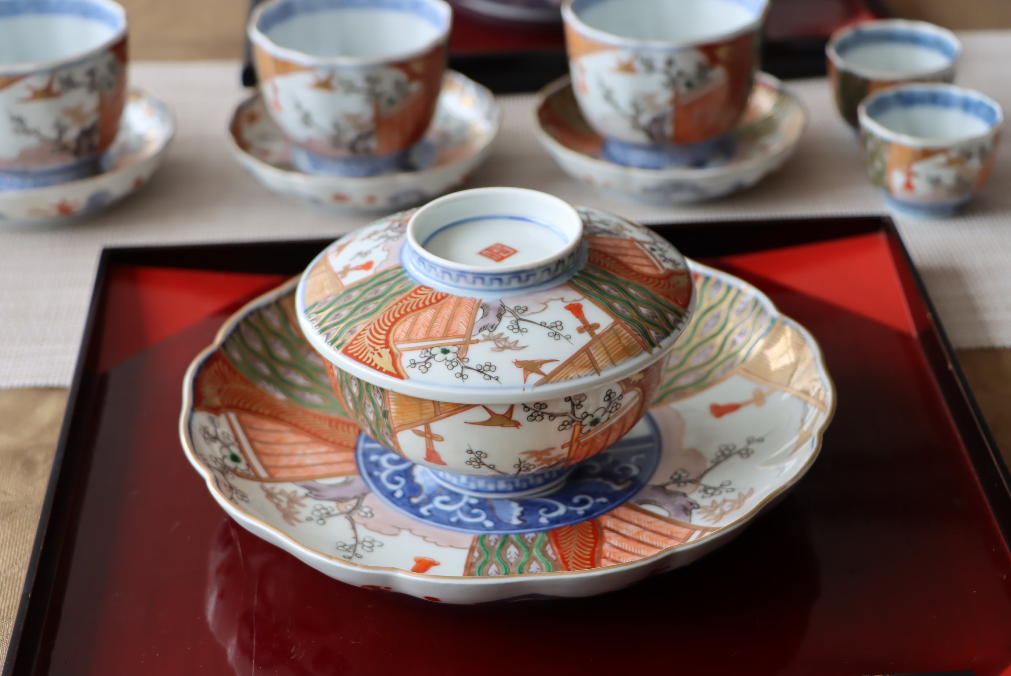 伊万里焼 色絵 花鳥文 小皿 通りもの/Imari small plate | (有)新原美術