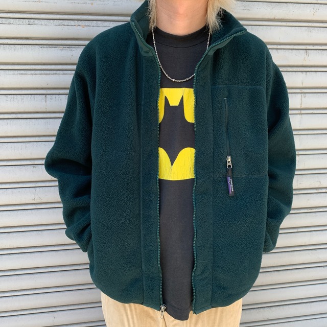 90s USA製 patagonia シンチラフリースジャケット　グリーン　M