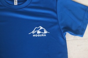 MOGURA登山部Tシャツ　速乾素材　メンズ　青