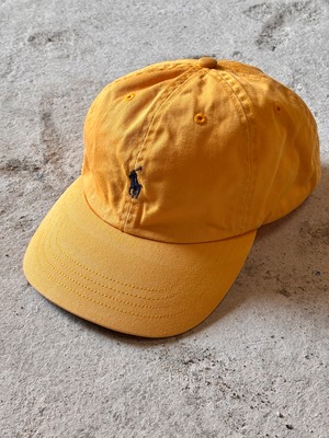 90～00s POLO RALPH LAUREN/Logo embroidery Cap/台湾製/Free/刺繍ロゴキャップ/ポニー刺繡/マスタ－ド/ポロラルフローレン