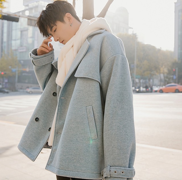 メンズファッション】 韓国系 ウールジャケット | blueoceans