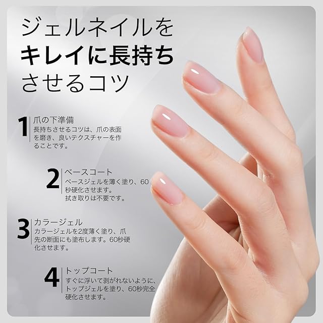 GAOY ジェルネイル トップコート ノンワイプタイプ 拭き取り不要
