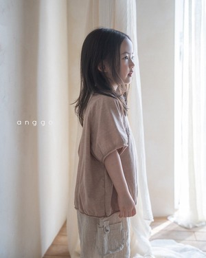 【anggo】だいなそーTシャツ 80〜120cm ブラウン 230509