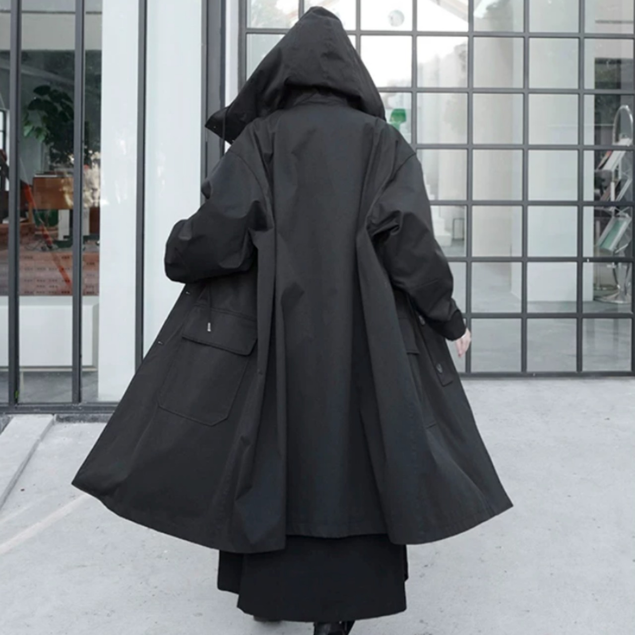 Hooded trench coat(ME502)