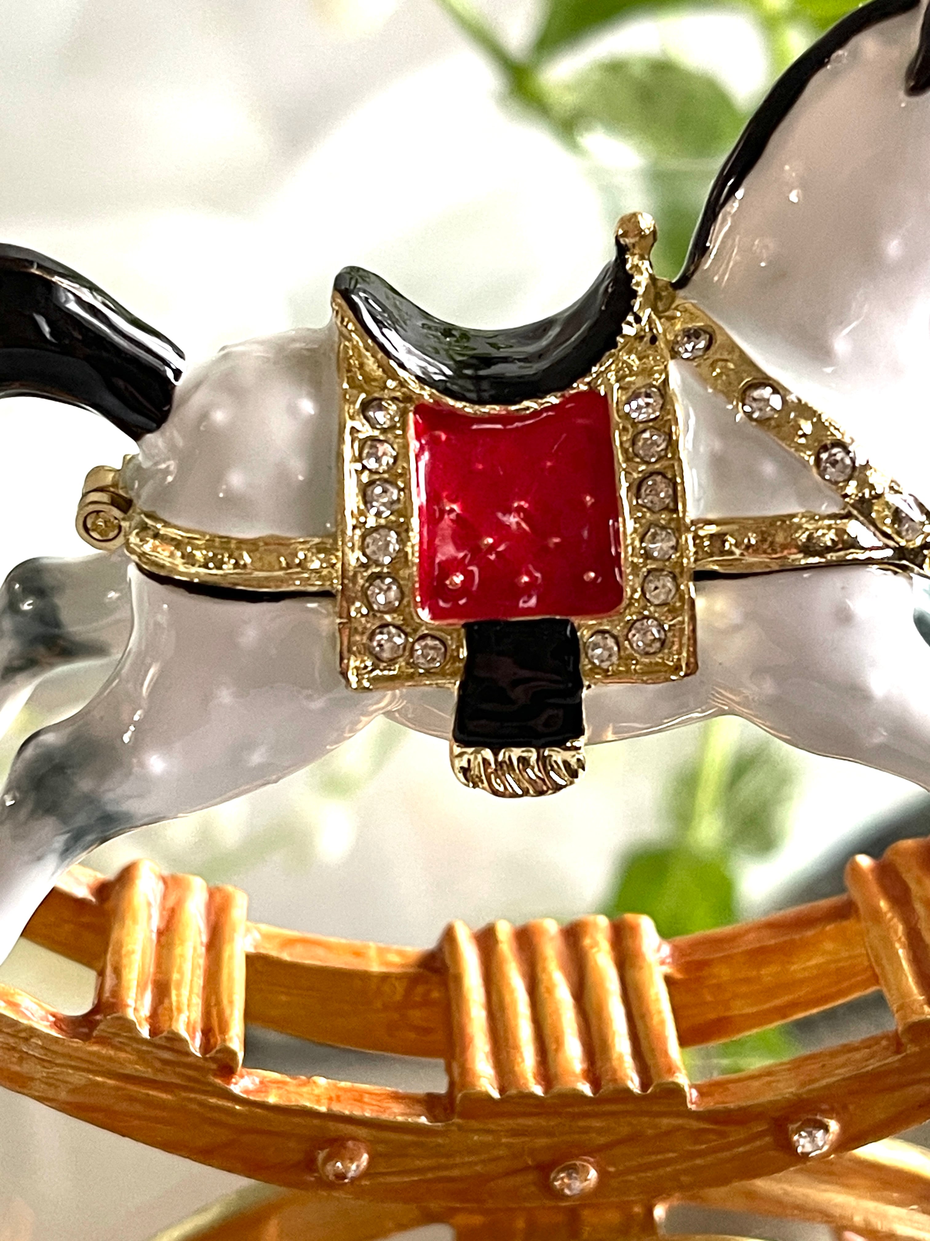 ◇2026年干支◇ロッキングホース◇ネックレス付きエナメルBOX