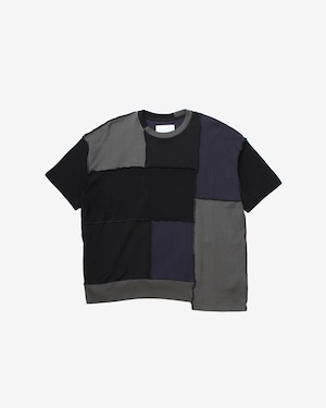 PatchWork Wide silhouette Tee-black <LSD-BC1T3>