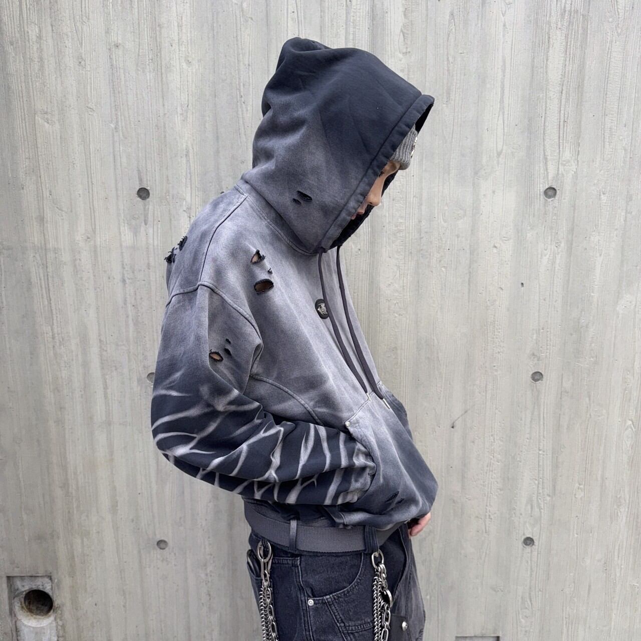 BARCON ブリーチグランジパーカー グランジ ストリート バイカー