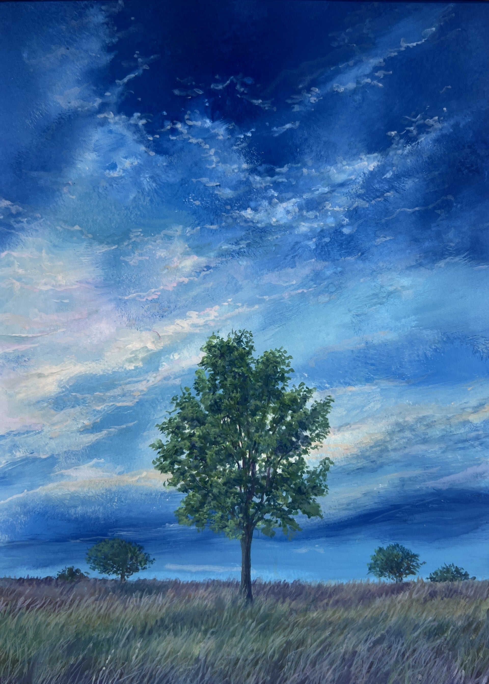 シリーズ 夜空と花（原画） | 水彩画fitiilokamei