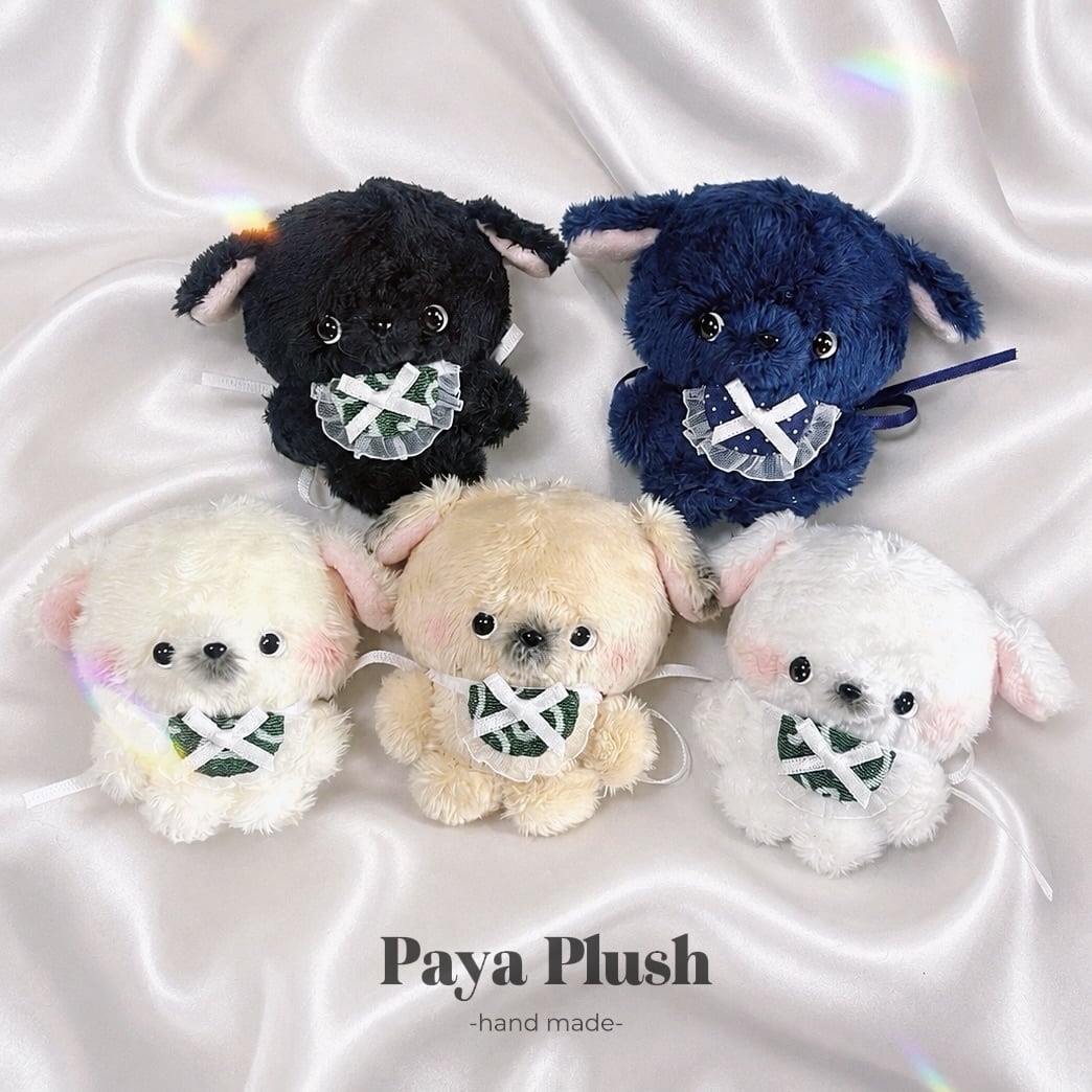 Mサイズぱや(´・(ｴ)・｀)真っ白ペキニーズぬいぐるみ | Paya Plush