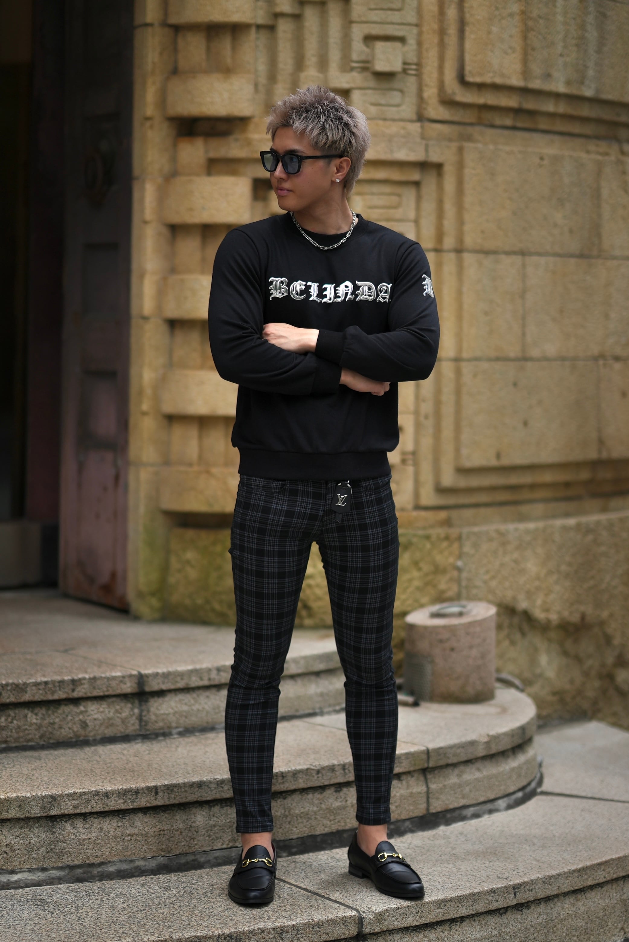 STRETCH CHECK PANTS | BELINDA OFFICIAL STRETCH CHECK PANTS | BELINDA OFFICIAL