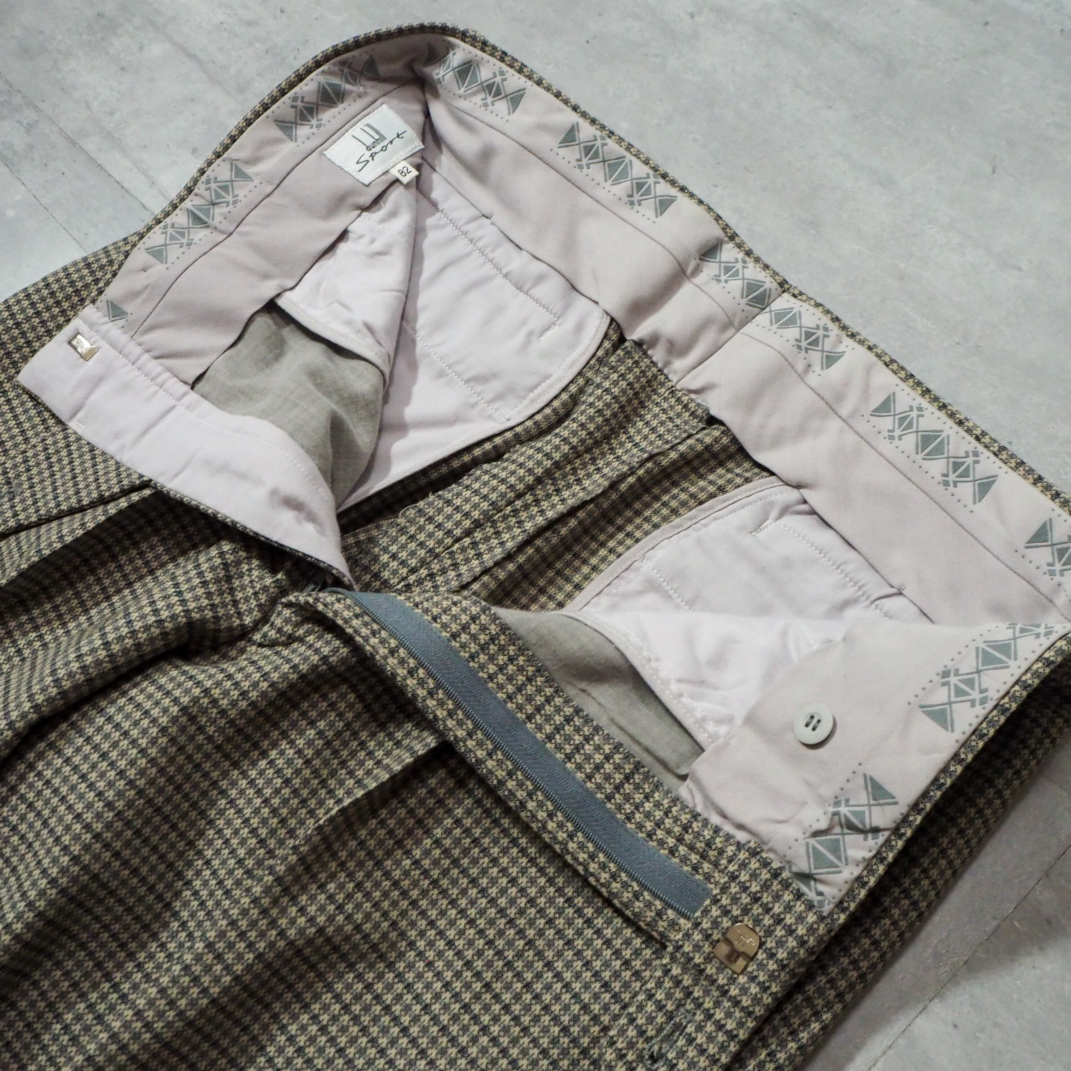 80s “Dunhill” check pattern slacks pants 80年代 ダンヒル チェック