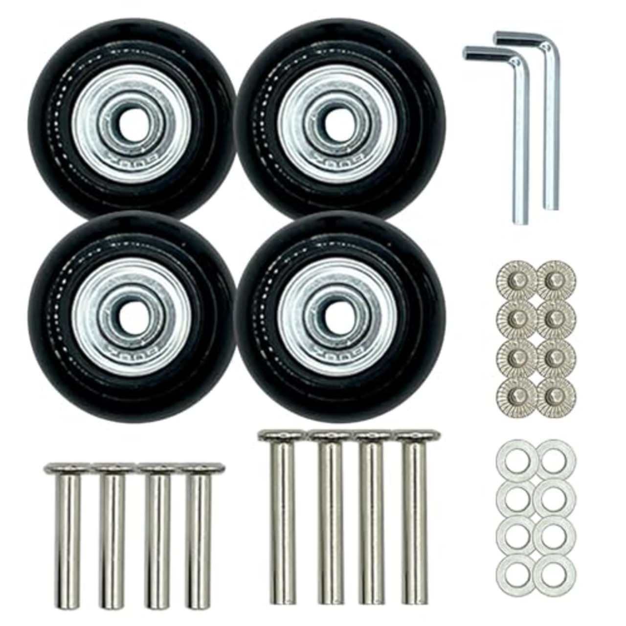 スーツケース タイヤ キャスター 交換用 ４個セット 45mm キャリーケース 車輪 修理 自分で交換 キット