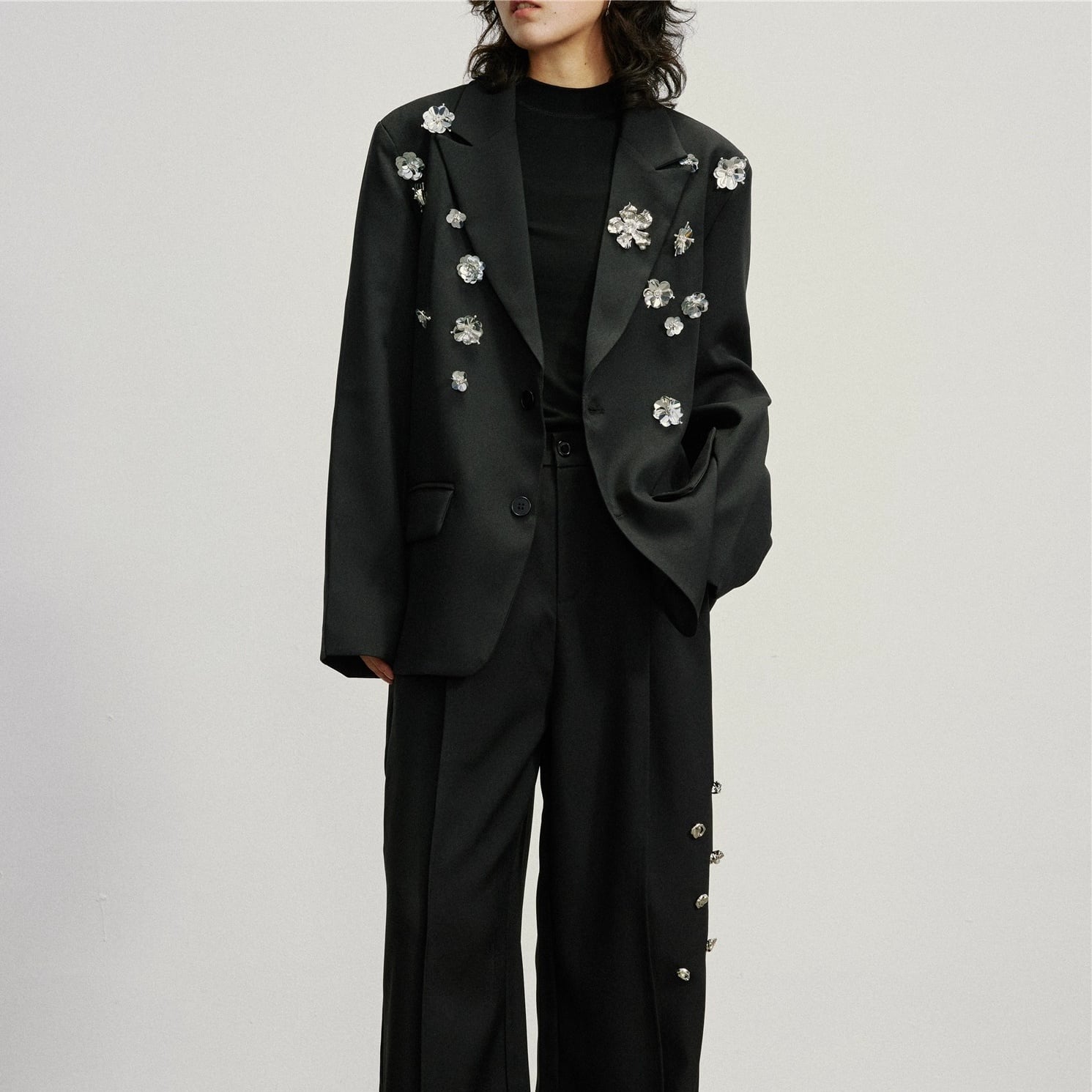 フラワービジュー テーラードジャケット 1color MOJ0221