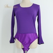 社交ダンス 衣装 レオタード Chacott チャコット パープル系 トップス 紫 鮮やか レッスン 練習 スパンコール 伸縮 ストレッチ 華やか シンプル 日本製
