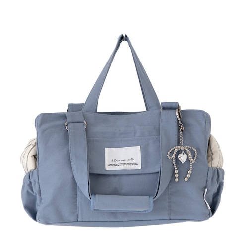(PartirBag)肌触りとお手入れが快適なcotton100%ペットバッグ(BLUEGRAY)