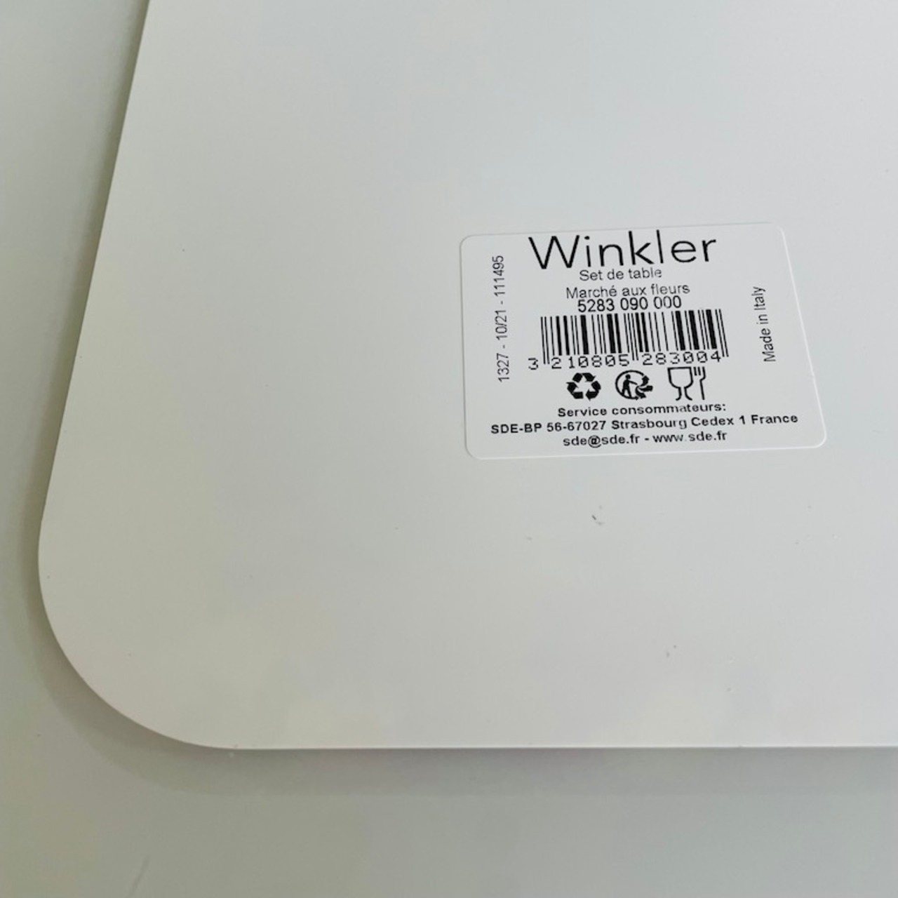 フランス雑貨 ランチョンマット 【Marche au Fleurs シテ島】 花　市場 WINKLER ウィンクラー ランチョンマット プレイスマット プラスティック製 ランチマット 洗える テーブル用品 雑貨 2枚セット 食卓 おしゃれ 食洗機対応 食事用