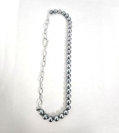 [BRISTOL]南洋黒蝶真珠シルバーチェーン付きネックレス （M）52CM