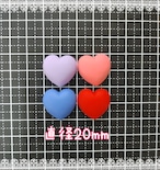 お得✨[20個]ぷっくりハート♡／４色:直径20mm