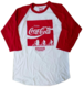 ストレンジャー・シングス × コカ・コーラ　七分袖Ｔシャツ　白×赤