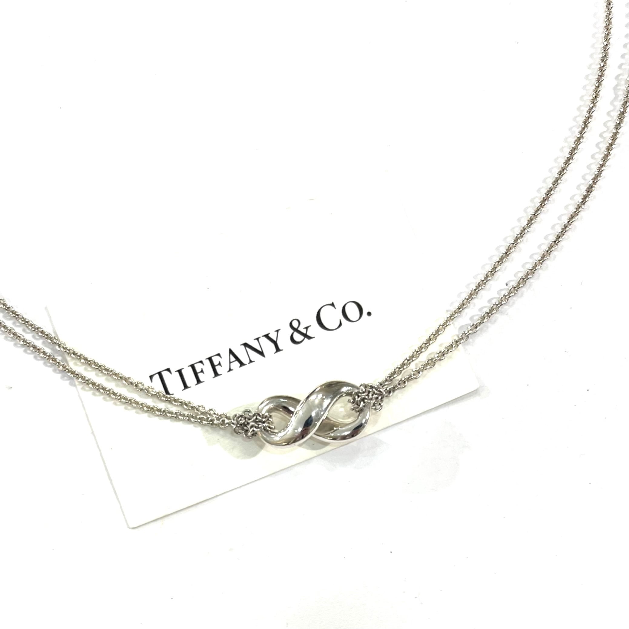限定価格【TIFFANY&Co.】2764 ダブルチェーン 立体 インフィニティ