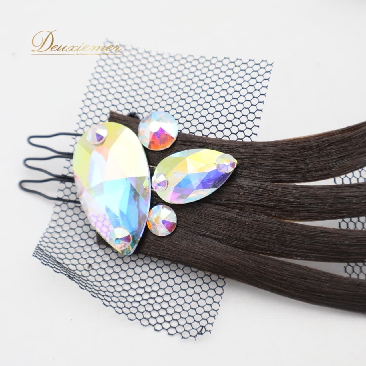 社交ダンス 衣装 多美咲 タミショウ ヘアオーナメント ブラック系 シルバー系 黒 コーム ヘアピース つけ毛 ヘアアクセサリー 小物 装飾 デモ 競技 パーティ 発表会 飾り 髪飾り ヘアパーツ
