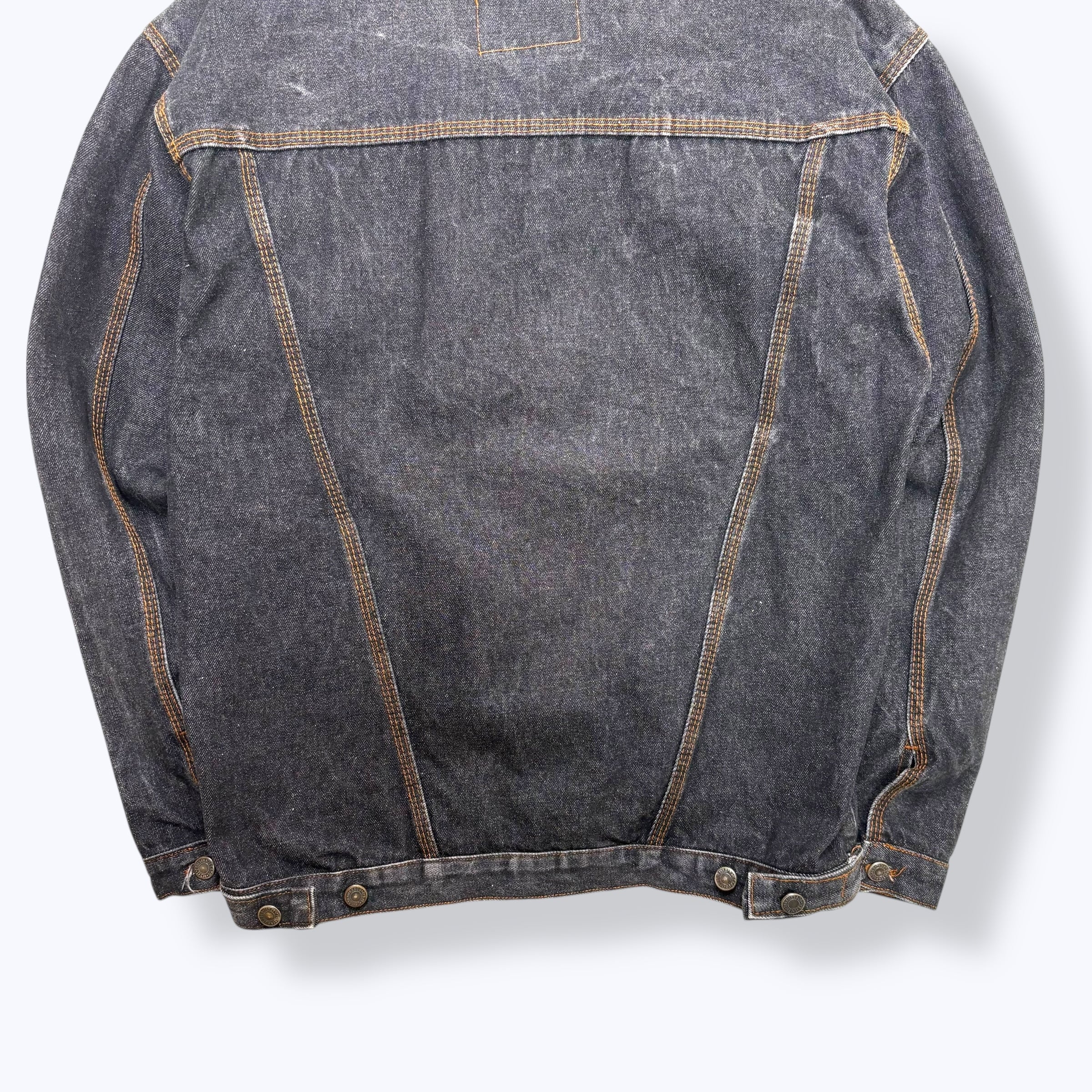 90s Levi's 70507 type Yarn Dyed Black Denim Jacket Made in USA 90