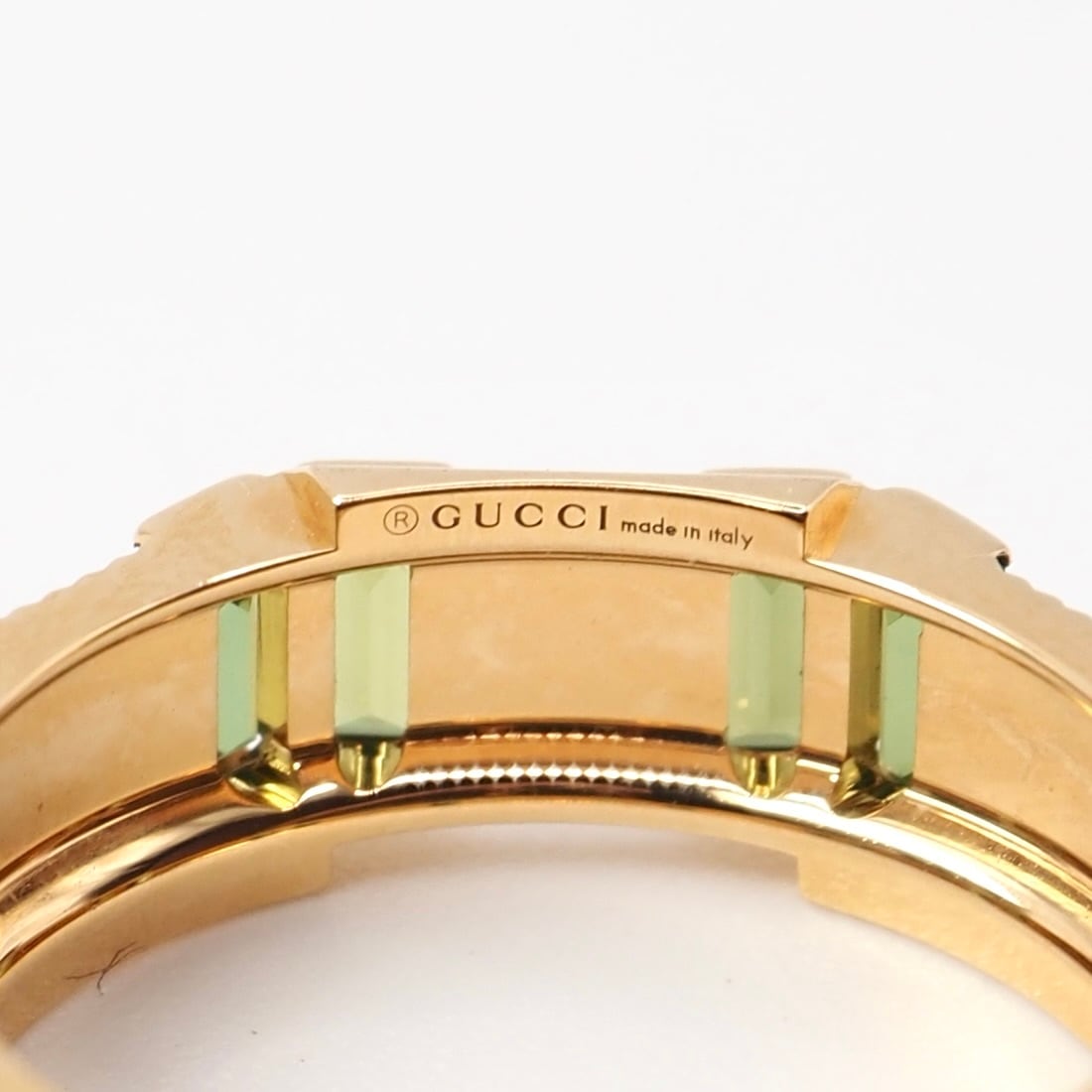 GUCCI 約11号 GUCCI LINK TO LOVE トルマリン リング K18 グッチ