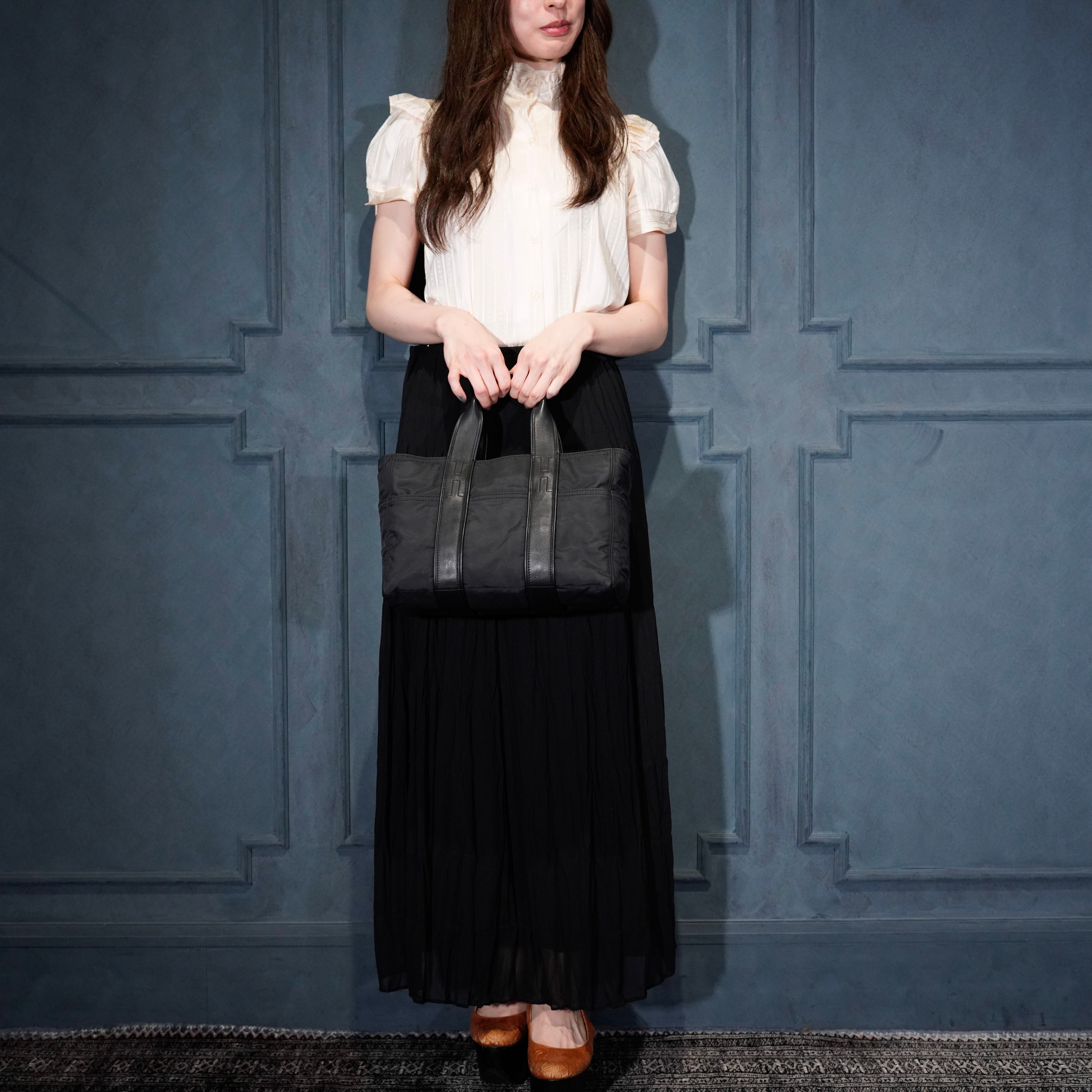エルメス アカプルコ ナイロンレザー ショルダーバッグ HERMES NYLON LEATHER HAND BAG/エルメスアカプルコナイロン