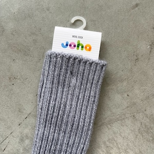 joha/wool ribsocks 【65110/gray】