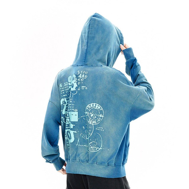 レトログラフィックワッペンジップフーディ 1col   R02619