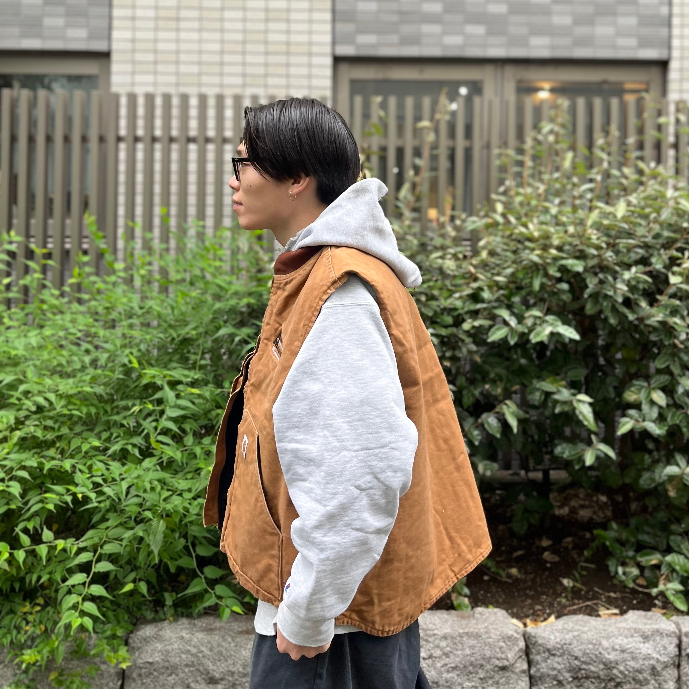 【carhartt 】再構築リメイクハンティングジャケット ダック AS133禁断の古着の扉ジャケット