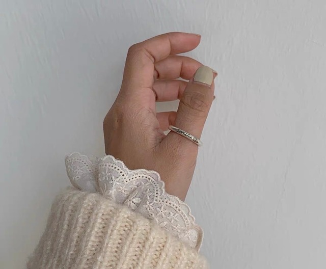 S925 smile ring (R166)