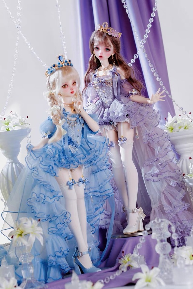 SDM MSD 1/4 ドール 水色花柄ワンピース （ブルーワンピース（四分 