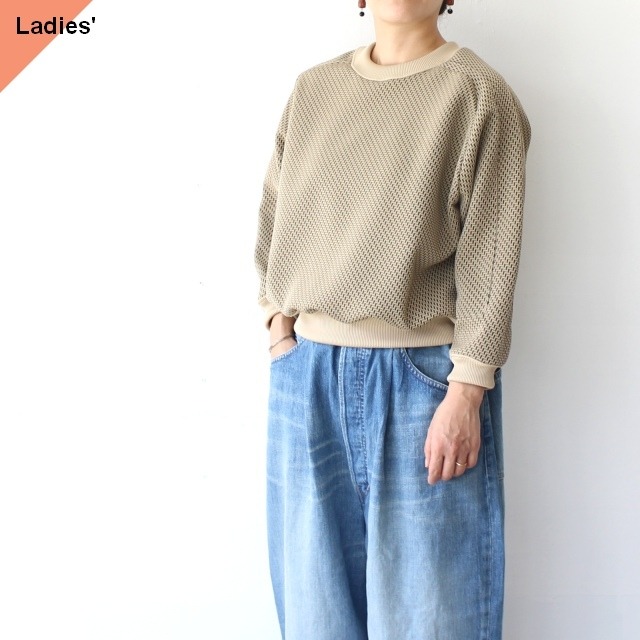 IKITSUKE ジャガードクルーネックプルオーバー　（Beige）