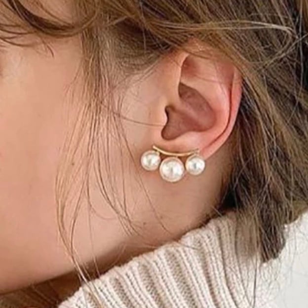 Triple Pearl pierce】トリプル・パールピアス | suerte